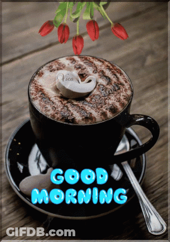 Coffee Cup Saying Good Morning GIF