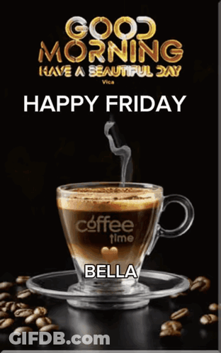 Coffee Cup Saying Good Morning Have A Beautiful Day GIF