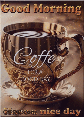 Coffee Cup Saying Good Morning Have A Nice Day GIF