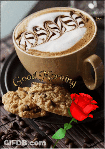 Coffee Cup Saying Good Morning GIF