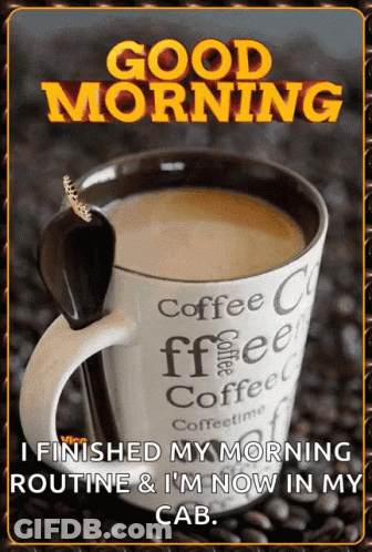 Coffee Cup Saying Good Morning GIF