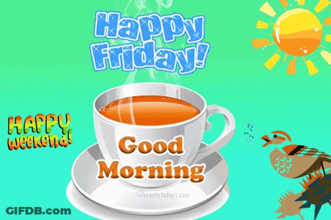 Coffee Cup Saying Happy Friday Good Morning GIF
