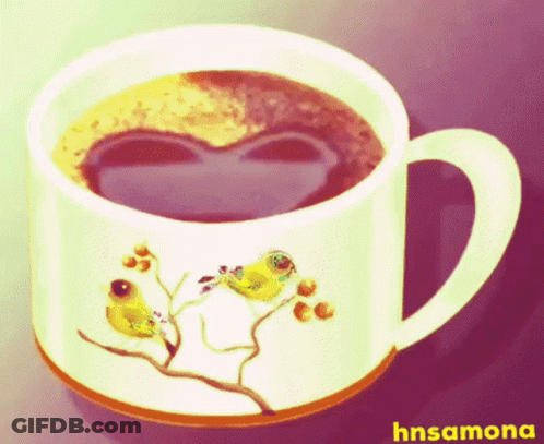 Coffee Cup With Birds Hnsamona GIF