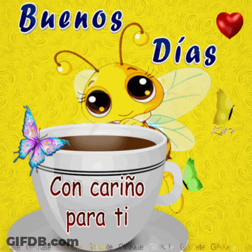 Coffee Cup With Con Carino Para Ti GIF