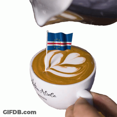 Coffee Cup With Flag Written Aliola GIF