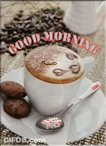Coffee Cup With Good Morning GIF