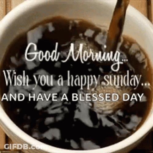 Coffee Cup With Good Morning Message GIF