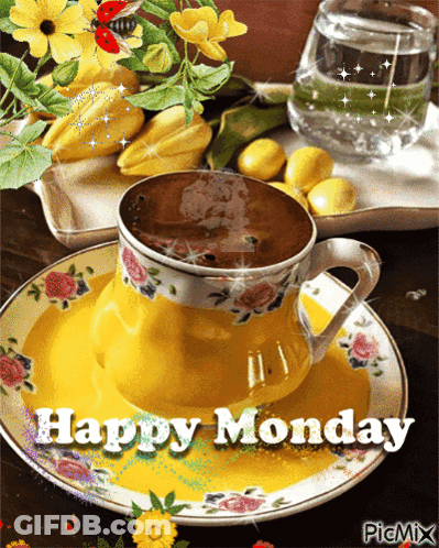 Coffee Cup With Happy Monday GIF