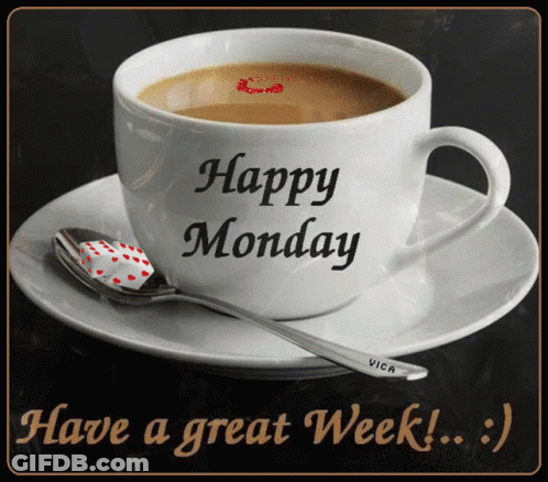 Coffee Cup With Happy Monday GIF