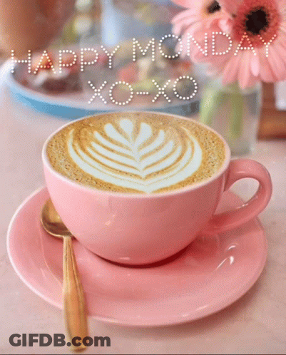 Coffee Cup With Happy Monday Xoxo GIF