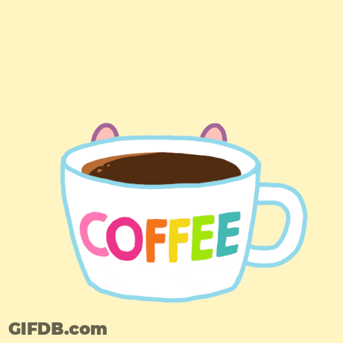 Coffee Cup With Pig GIF