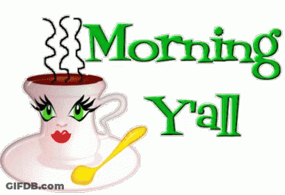 Coffee Cup With Spoon And Morning Y'all GIF