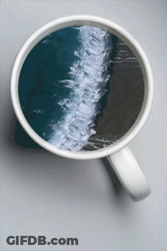 Coffee Cup With Wave Picture GIF