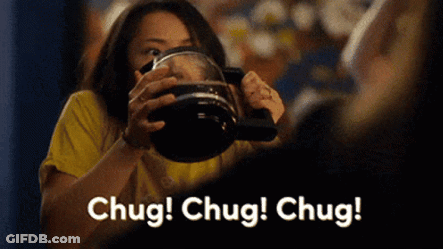Coffee Funny Beer Chug Cheer Winner GIF