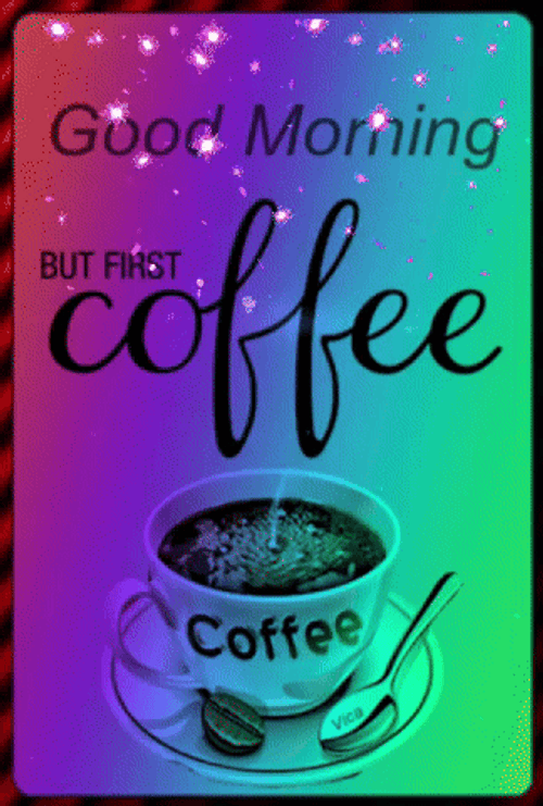 Coffee Good Morning Confetti GIF