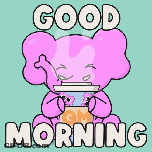 Coffee Good Morning Tuesday Elephant GIF