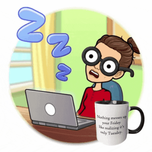 Coffee Good Morning Tuesday Sleepy At Work GIF