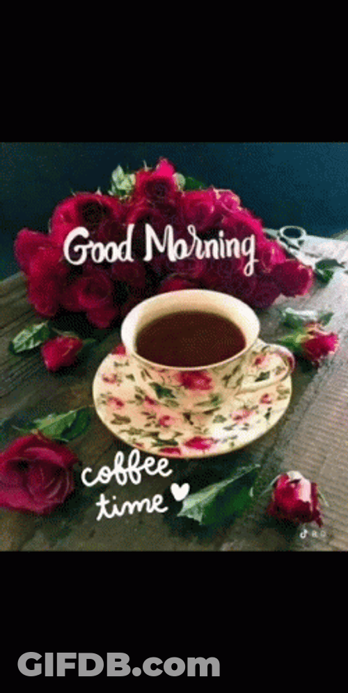 Coffee Good Morning With Flowers GIF