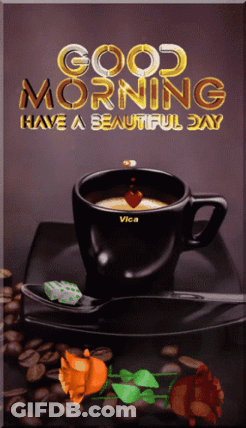 Coffee Heart Good Morning Family GIF