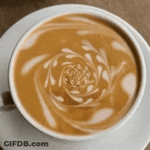 Coffee Latte Art Hypnosis Cup GIF
