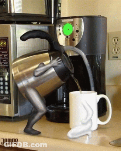 Coffee Maker With Number 29 On Front GIF