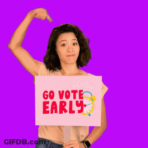Coffee Mug Sign Saying Early Votes Are Safe Votes GIF