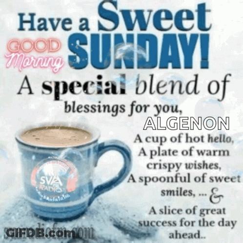 Coffee Mug With Have A Sweet Sunday GIF