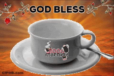 Coffee On Saucer God Bless Good Morning GIF