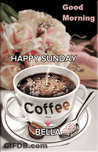 Coffee Pouring Into Sleeping Face Mug GIF