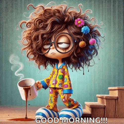Coffee Sleepy Meme GIF