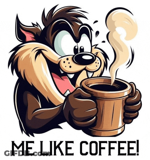 Coffee Taz Meme GIF
