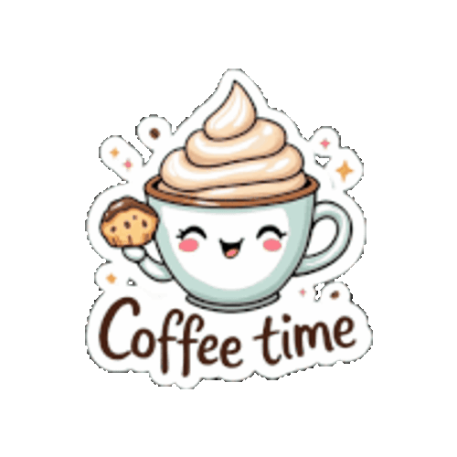 Coffee Time Coffee Lover Sticker GIF