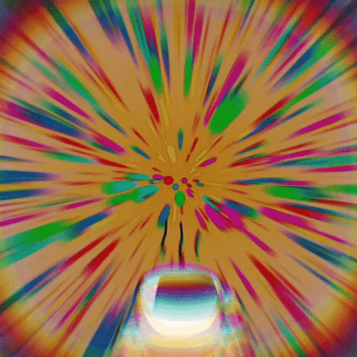 Coffee Time Rainbow Blast Background GIF