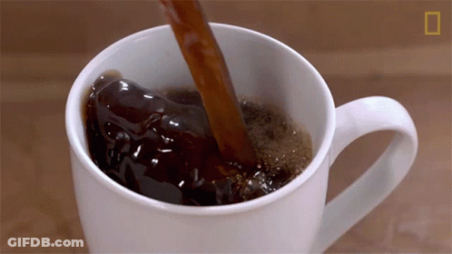 Coffee To The Rescue Black And White Cup GIF