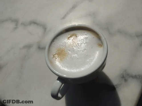 Coffee With Heart Shaped Foam GIF