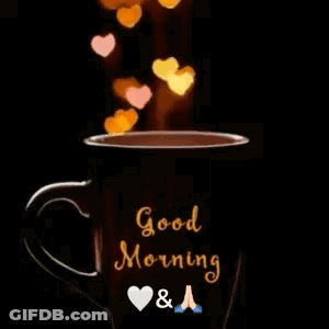 Coffee With Hearts Good Morning And GIF