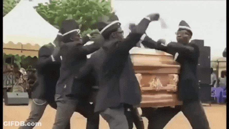 Coffin Dance Meme In Funeral GIF
