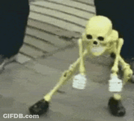 Coffin Dance Versus Dancing Skeleton GIF