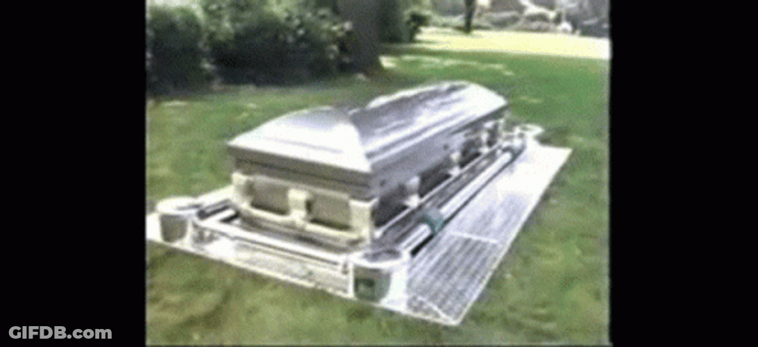Coffin Funeral Casket Lowering Device GIF