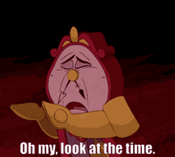 Cogsworth Talking About Time GIF