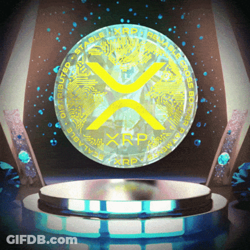 Coin Saying XRP On Stage GIF