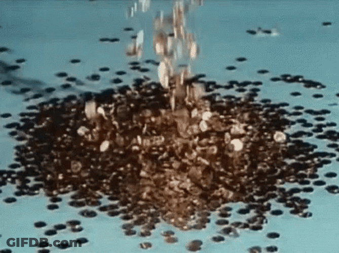 Coin Shower On The Floor GIF
