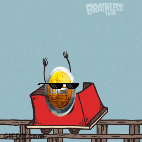 Coin Wearing Sunglasses On Roller Coaster GIF