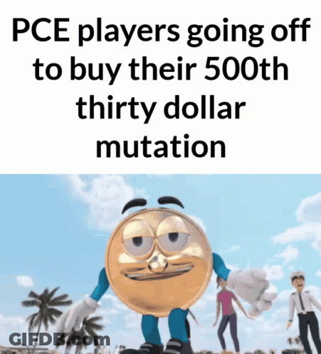 Coin With Face Saying PCE Players Going Off GIF
