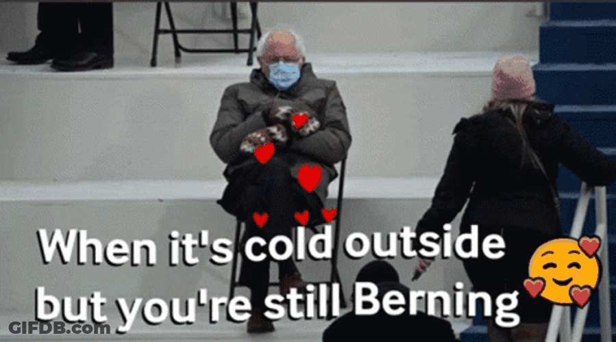 Cold Outside But You Still Bernie Sanders GIF