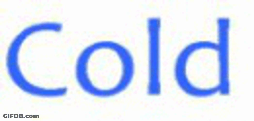 Cold Text Shaking Effect GIF
