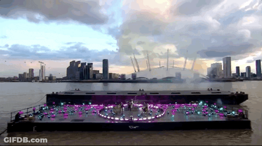 Coldplay At 2021 Brit Awards Aerial View GIF