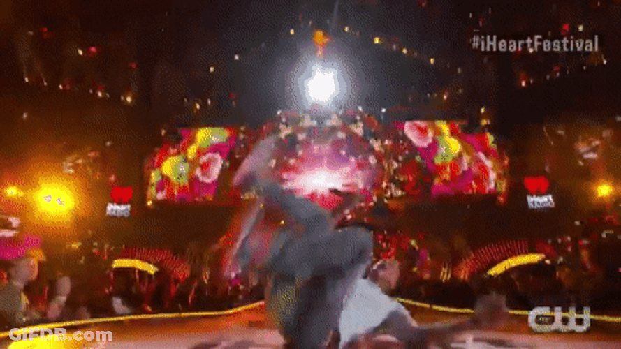 Coldplay Chris Martin Rolling On Stage GIF
