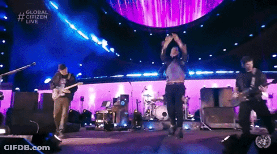 Coldplay Performing At Global Citizen Live GIF
