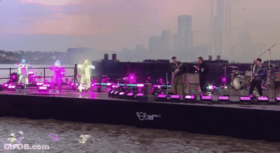 Coldplay With Dancing Holograms GIF